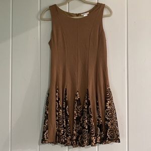 Esley Brown Sleeveless Dress Size M